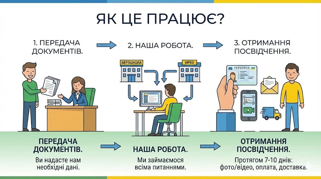 Процес отримання водійського посвідчення